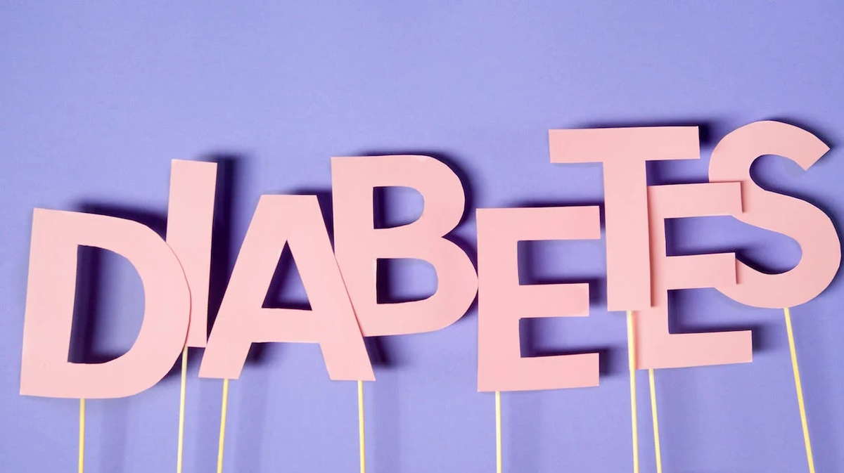 Diabetes in Pink lettering